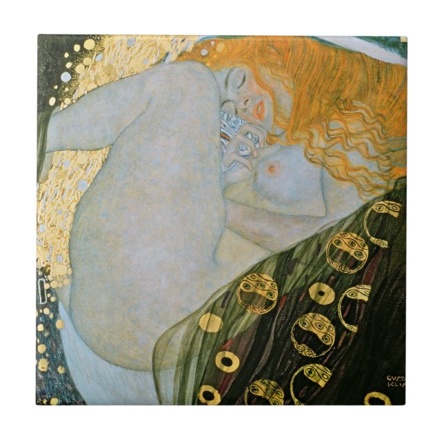 Gustav Klimt - Danae Kakelplatta (Framsidan)