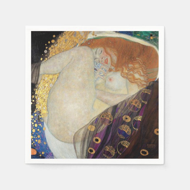Gustav Klimt - Danae Pappersservett (Framsidan)