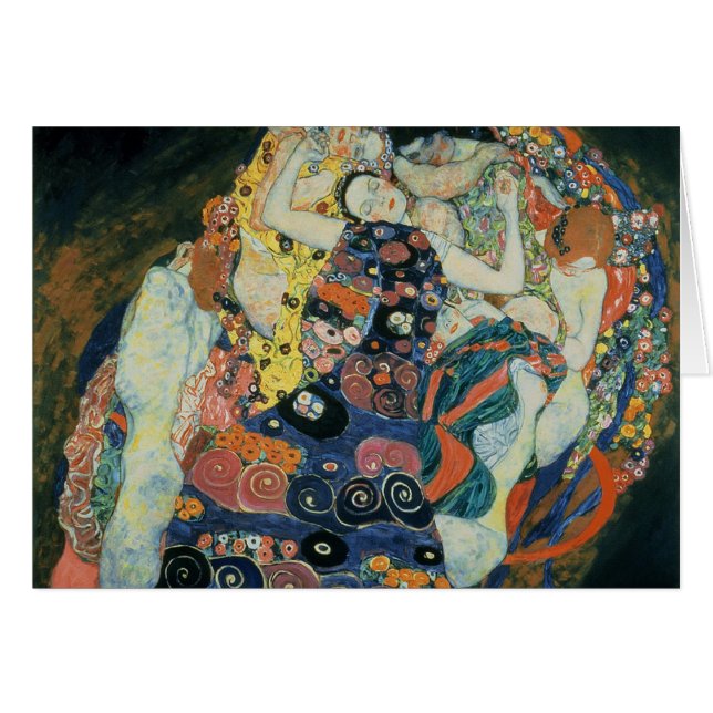 Gustav Klimt: "det jungfru- ", Hälsningskort (Framsidan Horizontal)