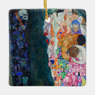 Gustav Klimt - Död och liv Julgransprydnad Keramik