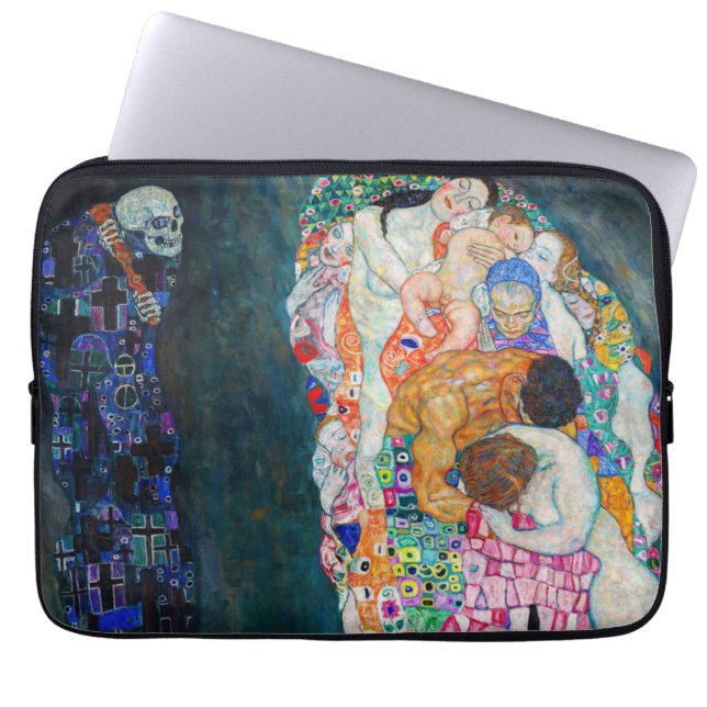 Gustav Klimt - Död och liv Laptop Fodral (Framsidan)