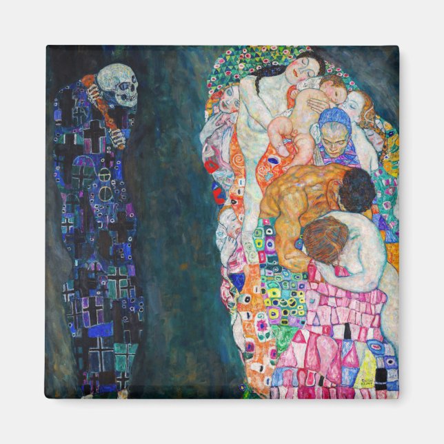 Gustav Klimt - Död och liv Magnet (Framsidan)
