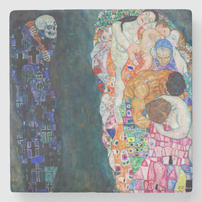 Gustav Klimt - Död och liv Stenunderlägg (Framsidan)
