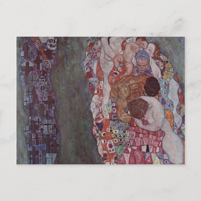 Gustav Klimt- Död och liv Vykort (Framsida)