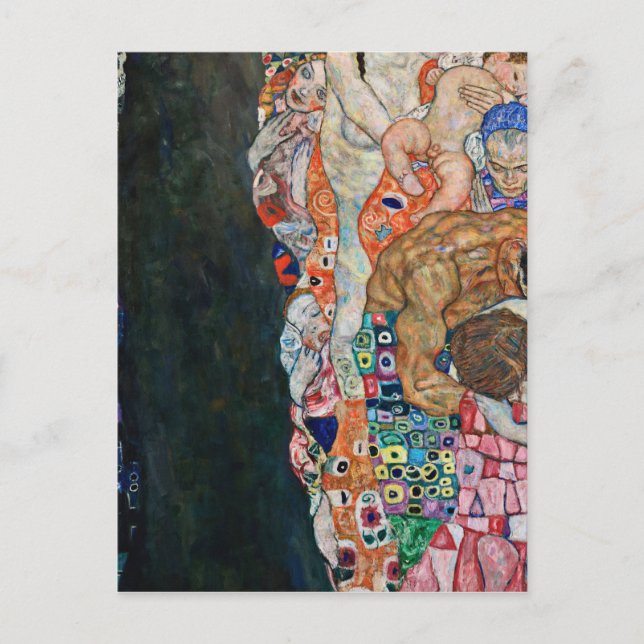 Gustav Klimt - Död och liv Vykort (Framsida)