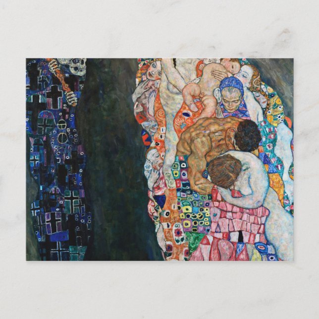 Gustav Klimt - Död och liv Vykort (Framsida)