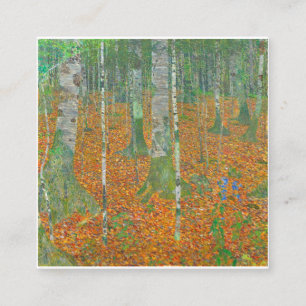 Gustav Klimt - Fågelskog Fyrkantigt Visitkort