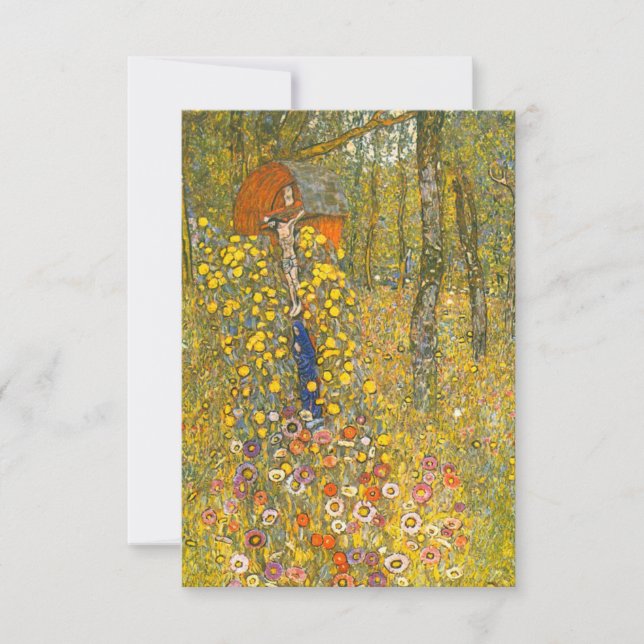 Gustav Klimt Farm Garden med Crucifix Card (Framsida)