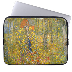 Gustav Klimt Farm Garden med Crucifix Laptop Fodral
