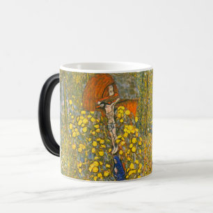 Gustav Klimt Farm Garden med Crucifix Magisk Mugg
