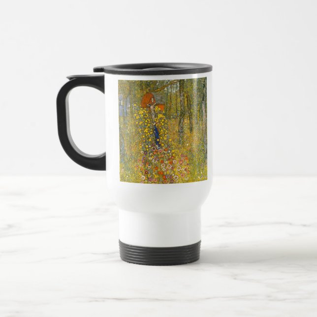 Gustav Klimt Farm Garden med Crucifix Resemugg (Vänster)