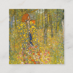 Gustav Klimt Farm Garden med Crucifix Tilläggskort