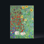 Gustav Klimt Farm Garden med färgning av solblommo<br><div class="desc">Gustav Klimt Farm Garden med färgning av solblommor Blommigt Vintage Art nouveau</div>