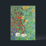 Gustav Klimt Farm Garden med färgning av solblommo<br><div class="desc">Gustav Klimt Farm Garden med färgning av solblommor Blommigt Vintage Art nouveau</div>