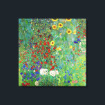 Gustav Klimt Farm Garden med färgning av solblommo Canvastryck<br><div class="desc">Gustav Klimt Farm Garden med färgning av solblommor Blommigt Vintage Art nouveau</div>