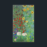 Gustav Klimt Farm Garden med färgning av solblommo Visitkort<br><div class="desc">Gustav Klimt Farm Garden med färgning av solblommor Blommigt Vintage Art nouveau</div>