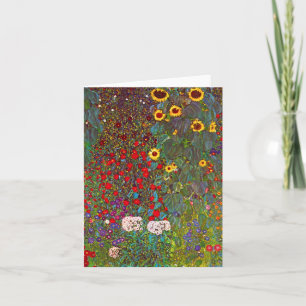 Gustav Klimt Farm Garden med slimmianteckningskort Kort