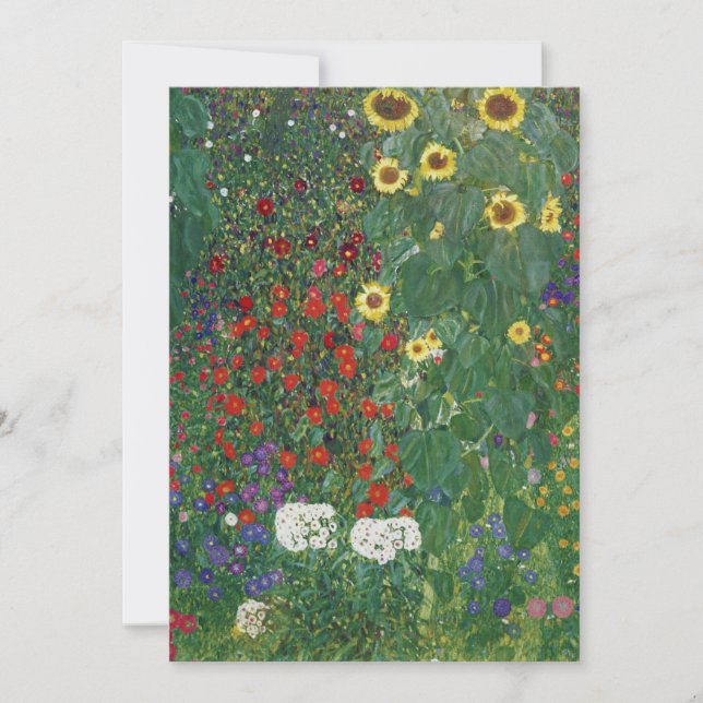 Gustav Klimt - Farm Garden med solblommor (Framsida)