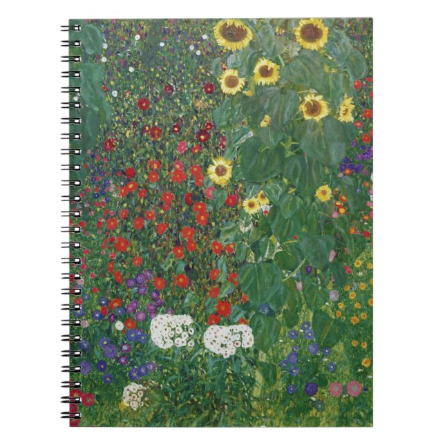 Gustav Klimt - Farm Garden med solblommor Anteckningsbok (Framsidan)