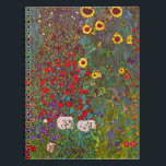 Gustav Klimt Farm Garden med solblommor bärbar dat Anteckningsbok<br><div class="desc">Gustav Klimt Farm Garden med Solblommor bärbar dator. Oljemålning på arbetsyta 1905-06. Även om Klimt är mest känd för sin guld-period som producerade klassiska verk som The Kiss and Porträtt of Adele Bloch Bauer, producerade konstnären också några oerhört charmerande landskapspisningar. Garden Farm med solblommor har en rik sommarträdgård i blomning...</div>