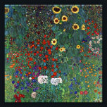 Gustav Klimt Farm Garden med solblommor Fototryck<br><div class="desc">Photo Print med Gustav Klimts målning Farm Garden med solblommor (1907). En vacker trädgård av solblommor och grönblå,  röd,  lila,  rosa och vita blommor. En underbar gåva till fläkt av Art nouveau och österrikisk konst.</div>