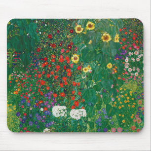 Gustav Klimt - Farm Garden med solblommor Musmatta