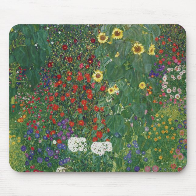Gustav Klimt - Farm Garden med solblommor Musmatta (Framsidan)