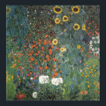 Gustav Klimt Farm Garden med solblommor Poster<br><div class="desc">En trädgård med solblommor som Gustav Klimt målat.</div>