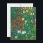 Gustav Klimt - Farm Garden med solblommor Tack Kort<br><div class="desc">Gustav Klimt - Farm Garden med solblommor</div>