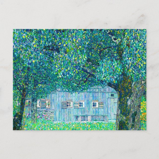 Gustav Klimt Farmhouse i Oberösterreich Helg Vykort (Framsida)