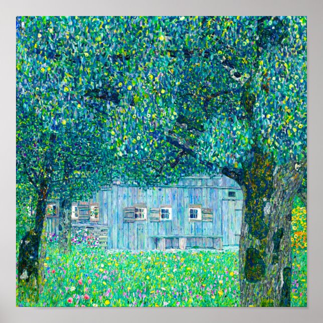 Gustav Klimt Farmhouse i Oberösterreich Poster (Framsidan)
