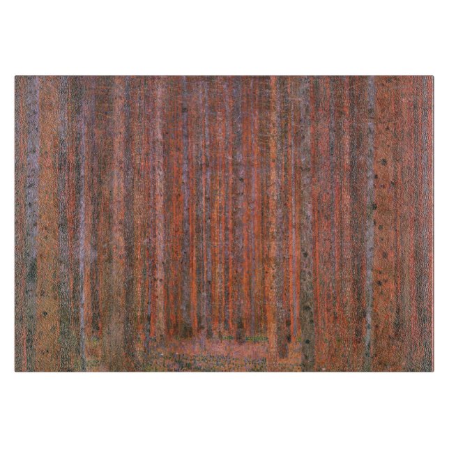 Gustav Klimt Fir Forest Tannenwald Red Träd (Framsidan)