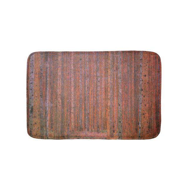 Gustav Klimt Fir Forest Tannenwald Red Träd Badrumsmatta (Framsidan)