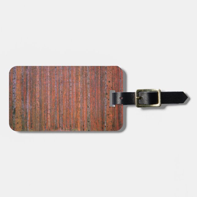 Gustav Klimt Fir Forest Tannenwald Red Träd Bagagebricka (Horisontell Framsida)