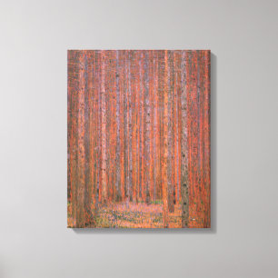 Gustav Klimt Fir Forest Tannenwald Red Träd Canvastryck