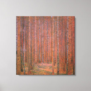 Gustav Klimt Fir Forest Tannenwald Red Träd Canvastryck