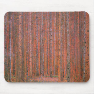 Gustav Klimt Fir Forest Tannenwald Red Träd Musmatta