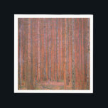 Gustav Klimt Fir Forest Tannenwald Red Träd Pappersservett<br><div class="desc">Vintage Gustav Klimt Fir Forest - Art nouveau Red Träd Denna vackra vintage av träd är av konstnären Gustav Klimt. Målningen, som heter Fir Forest I, eller Tannenwald, visar oss ett vackert landskap med Red Fir Träd, genom en tät skog. Gustav Klimt fångade vibrationskänslan i den här landskapsmålningen. Skogen var...</div>