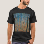 Gustav Klimt Fir Forest Tannenwald Red Träd T Shirt<br><div class="desc">Vintage Gustav Klimt Fir Forest - Art nouveau Red Träd Denna vackra vintage av träd är av konstnären Gustav Klimt. Målningen, som heter Fir Forest I, eller Tannenwald, visar oss ett vackert landskap med Red Fir Träd, genom en tät skog. Gustav Klimt fångade vibrationskänslan i den här landskapsmålningen. Skogen var...</div>