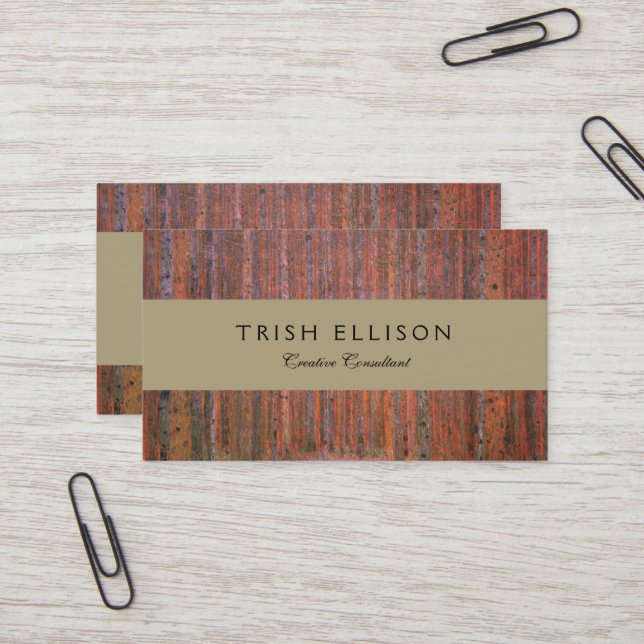 Gustav Klimt Fir Forest Tannenwald Red Träd Visitkort (Fram/Back In Situ)