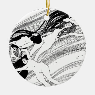 Gustav Klimt - Fisk Blod Surreal Japansk Konst Julgransprydnad Keramik