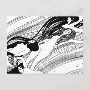 Gustav Klimt - Fisk Blod Surreal Japansk Konst Vykort