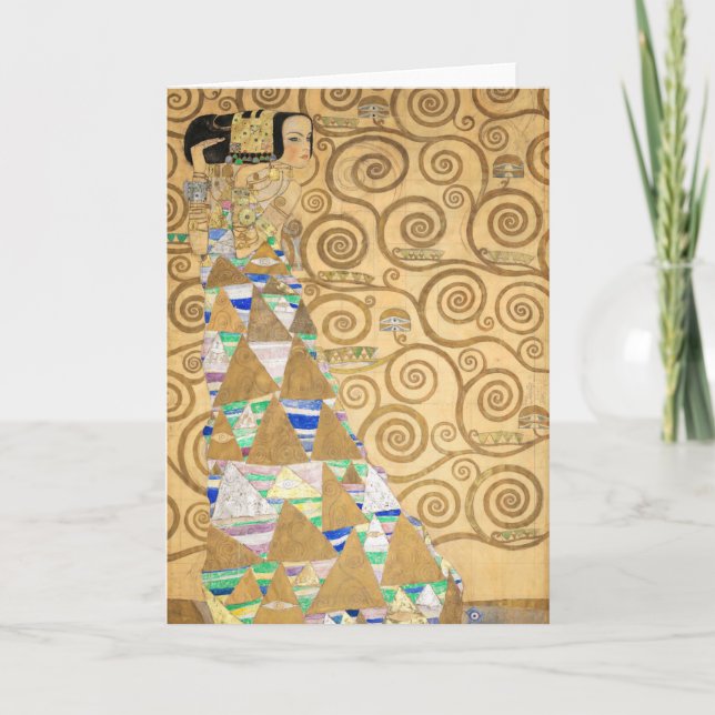 Gustav Klimt - Förväntan, Stocletfriesen Kort (Framsida)