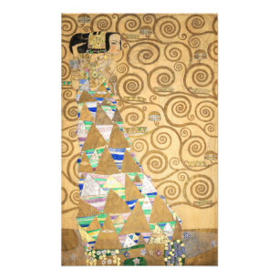 Gustav Klimt - Förväntan, Stocletfrisen Fototryck