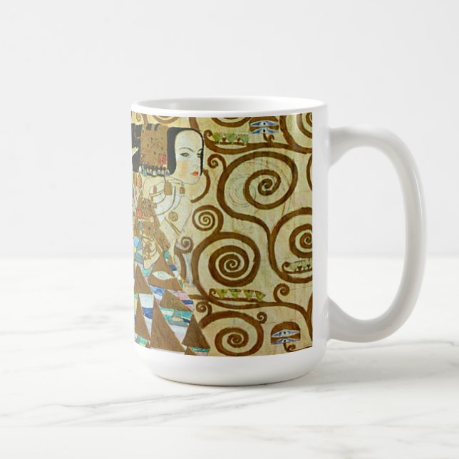 Gustav Klimt förväntanmugg Kaffemugg (Höger)