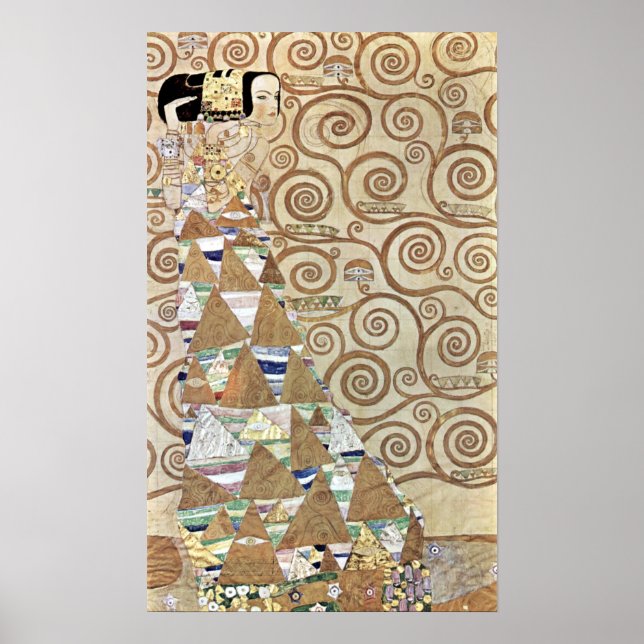 Gustav Klimt - förväntning Poster (Framsidan)