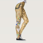 Gustav Klimt - Förväntning, Stoclet Frieze Leggings<br><div class="desc">The Livets träd,  Stoclet Frieze,  Expectation - Gustav Klimt,  Cardboard,  1909</div>
