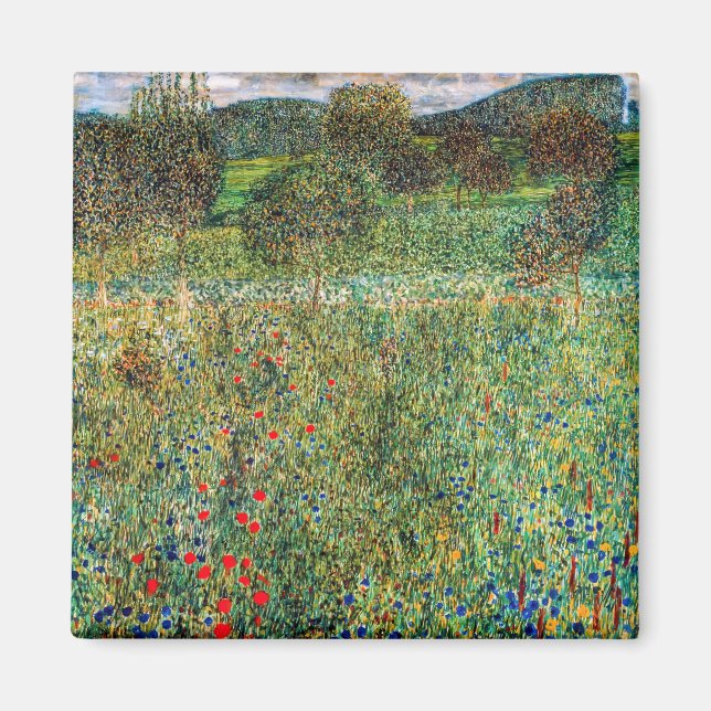 Gustav Klimt - Fruktträdgård Magnet (Framsidan)