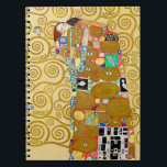 Gustav Klimt Fulfillment Nouveau Couple Anteckningsbok<br><div class="desc">Gustav Klimt,  Fulfillment 1910-1911 Art nouveau Couple med Klimts namnteckning snurrande design och vackra guld-målning.</div>