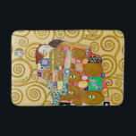 Gustav Klimt Fulfillment Nouveau Couple Badrumsmatta<br><div class="desc">Gustav Klimt,  Fulfillment 1910-1911 Art nouveau Couple med Klimts namnteckning snurrande design och vackra guld-målning.</div>